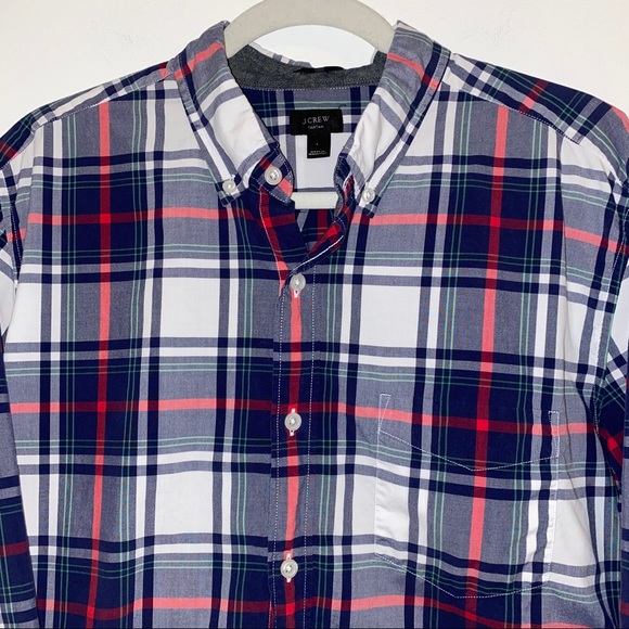 J Crew Tartan Slim Fit 100% Cotton Button Down - Picture 2 of 8